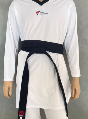 WTF新规比赛专用跆拳道服定制logo道馆柔道服武术通用训练服高弹