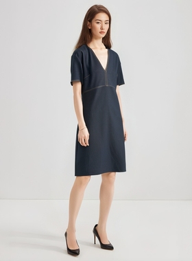 M家四面弹短袖连衣裙