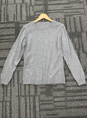 可机洗百搭圆领羊绒套衫