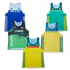 Ethiopia, South Africa, Greece National Team 2022 Track and Field Team Marathon Sports Quick-Drying Vest Can Be Customized with Logo