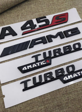 适用新A级奔驰改装黑色尾标A180L A200L A220L A35 A45后字标车标