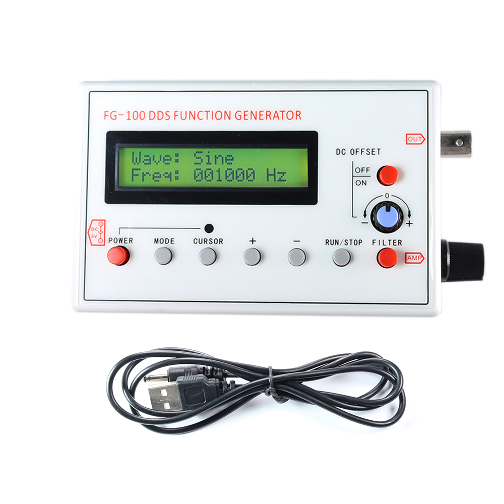 DDS函数信号发生器Function Signal Generator FG-100 1HZ-500KHZ 电子元器件市场 函数发生器 原图主图