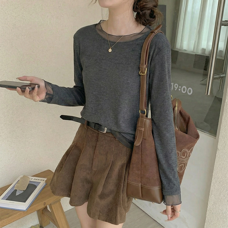 蕾丝德绒打底衫女士秋冬内搭加绒长袖T恤上衣服爆款2026新款小衫