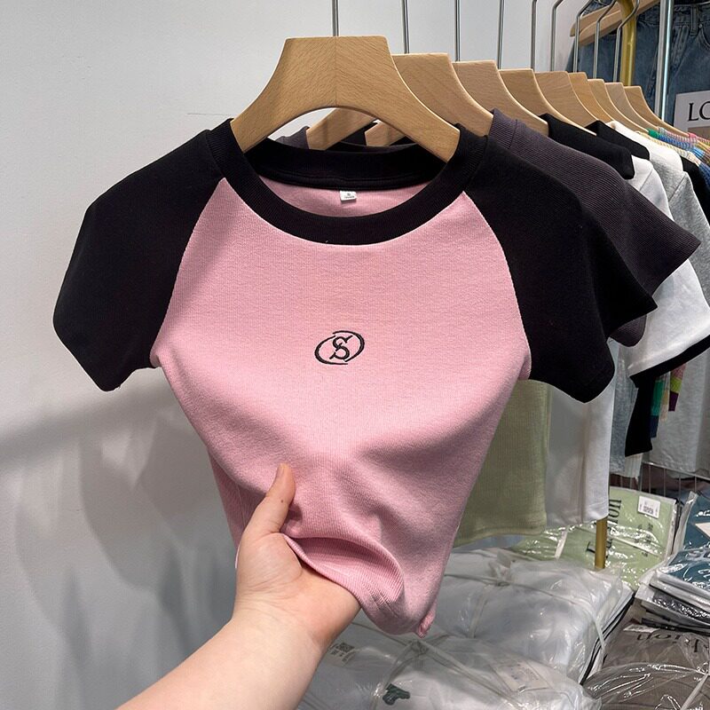 纯棉T恤女士短袖短款正肩上衣服爆款2026新款夏超火减龄修身显瘦