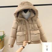 棉衣外套 潮流宽松连帽加厚短款 清仓棉服冬季 女2025棉袄韩版