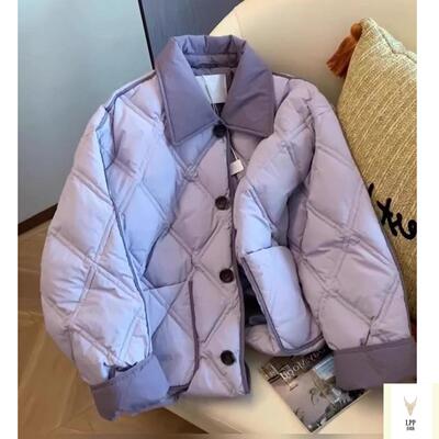 清仓高级感撞色翻领夹棉