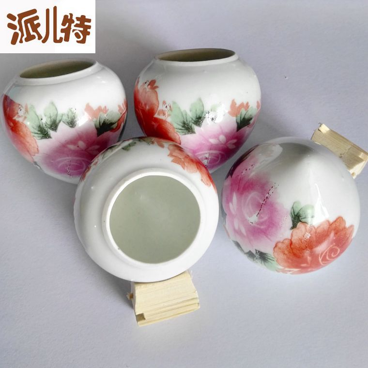 竹耳鸡心杯 画眉母笼用 28-30直径笼 食碗 食杯 4个装一套 鸟用品