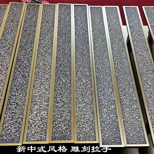 大理石纹把手商铺包厢门雕刻拉手