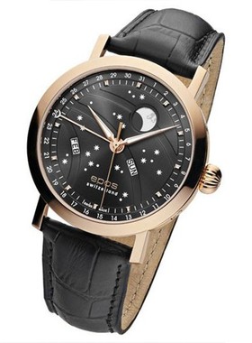 日本代购EPOS爱宝时星月情感瑞士机械男表3440RGGY/RGBL/BL