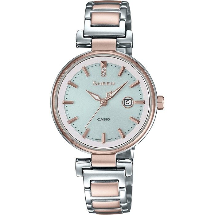 日本代购sheen casio光动能腕表女shs-4524cg-4ajf/scg-7ajf