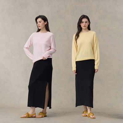 Tekapo缇珀 100%山羊绒 圆领羊绒套头衫