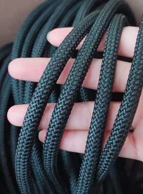 黑色6mm8mm大力马绳超高分子量聚乙烯绳强拉耐切割船舶缆绳绑绳