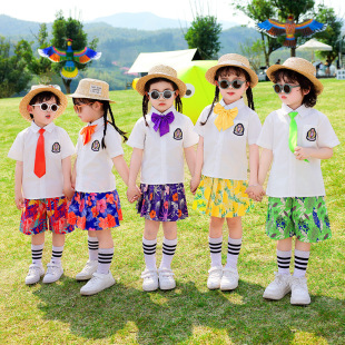 幼儿园学院风园服小学生英伦风演出服夏季 服 运动会服装 大班毕业季