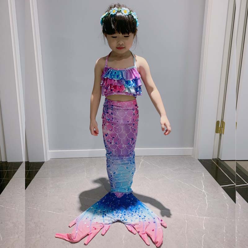 美人魚游泳衣比基尼尾巴度假拍照