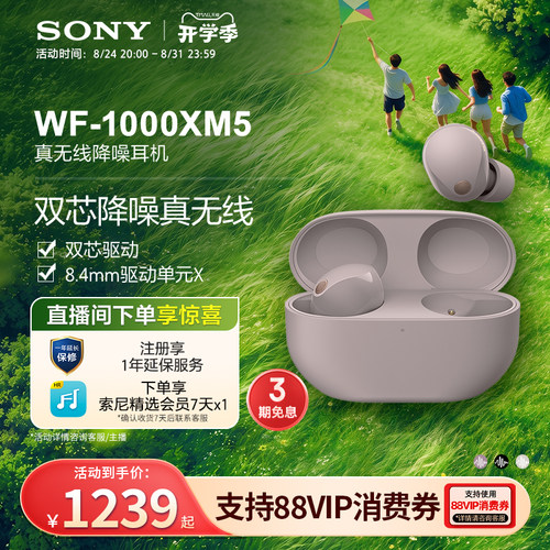 Sony/索尼WF-1000XM5双芯降噪蓝牙真无线入耳式耳机