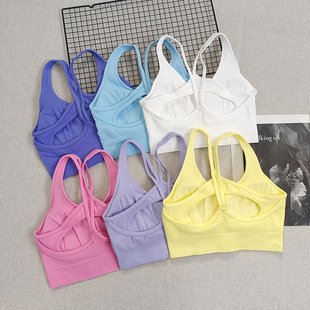 买它 运动内衣女防震跑步瑜伽背心 欧美交叉美背健身文胸一体式