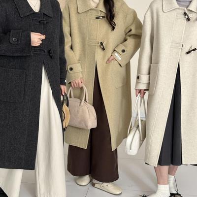 2025新款韩版双面羊绒大衣双面呢女中长款加厚毛呢羊绒冬季外套女