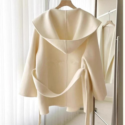 2024秋冬中长款羊毛呢子外套气质