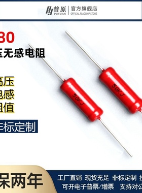 RI80大红袍玻璃釉高频无感高压电阻 2W 1K2K3K5K10K20K10M50M100M
