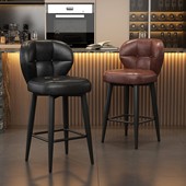 吧台椅家用现代简约可旋转岛台高脚凳子靠背高脚椅前台收银酒吧椅