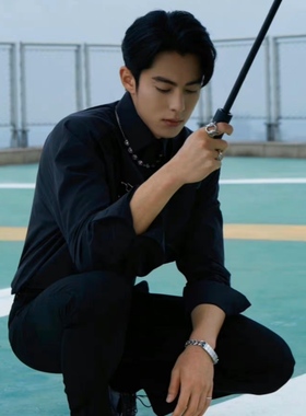 苍兰诀王鹤棣东方青苍同款钛钢弯片手链2022年新国潮酷