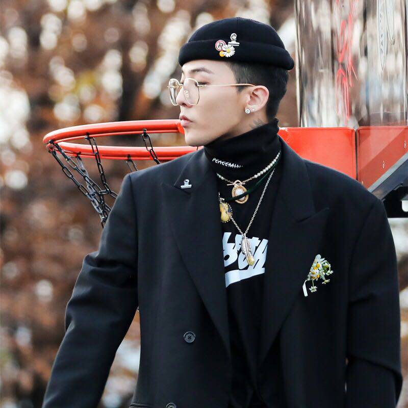 gd 权志龙同款雏菊羽毛飞鸟钛钢项链pmo反战烟管嘻哈个性男女吊坠