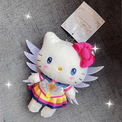 实拍-美少女战士kitty猫毛绒公仔玩偶包包挂件可爱天使翅膀小礼物