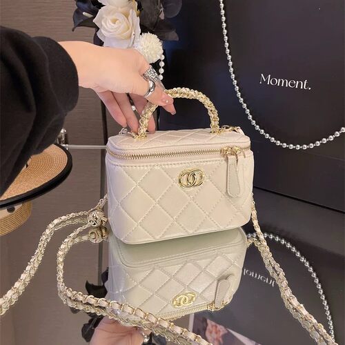 香港专柜正品小香风菱格盒子包女