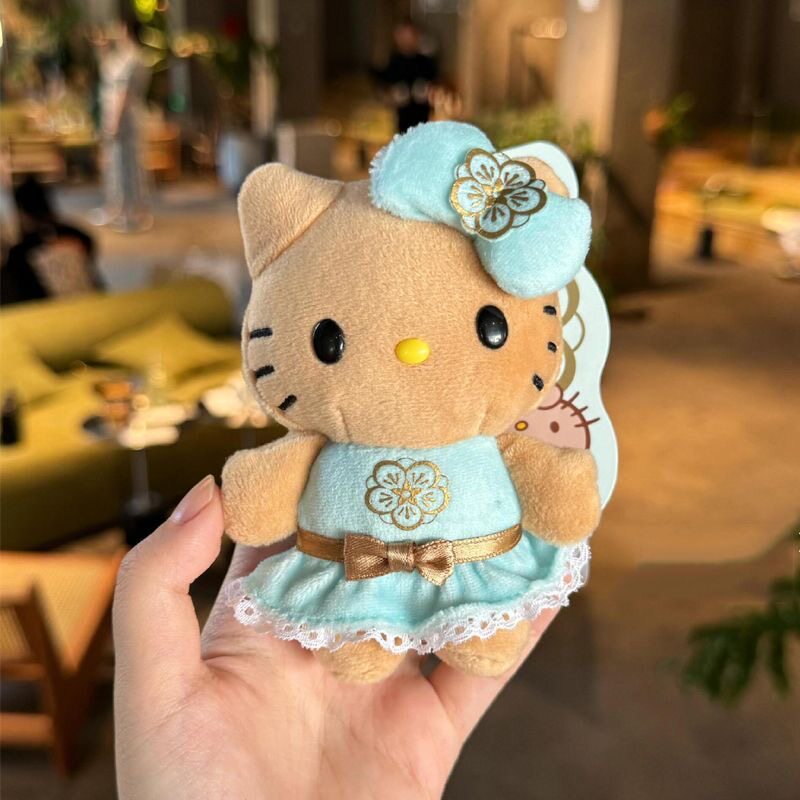 实拍-日本夏威夷黑皮滑板my猫钥匙扣毛绒公仔玩偶kitty猫包包挂件图片