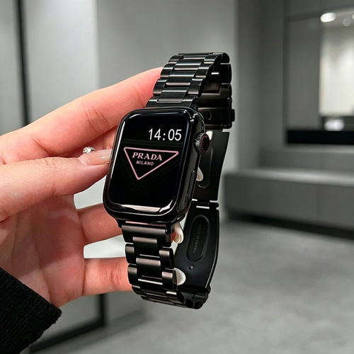 适用iwatchs11苹果表带s10七珠金属不锈钢applewatch夏季手表带