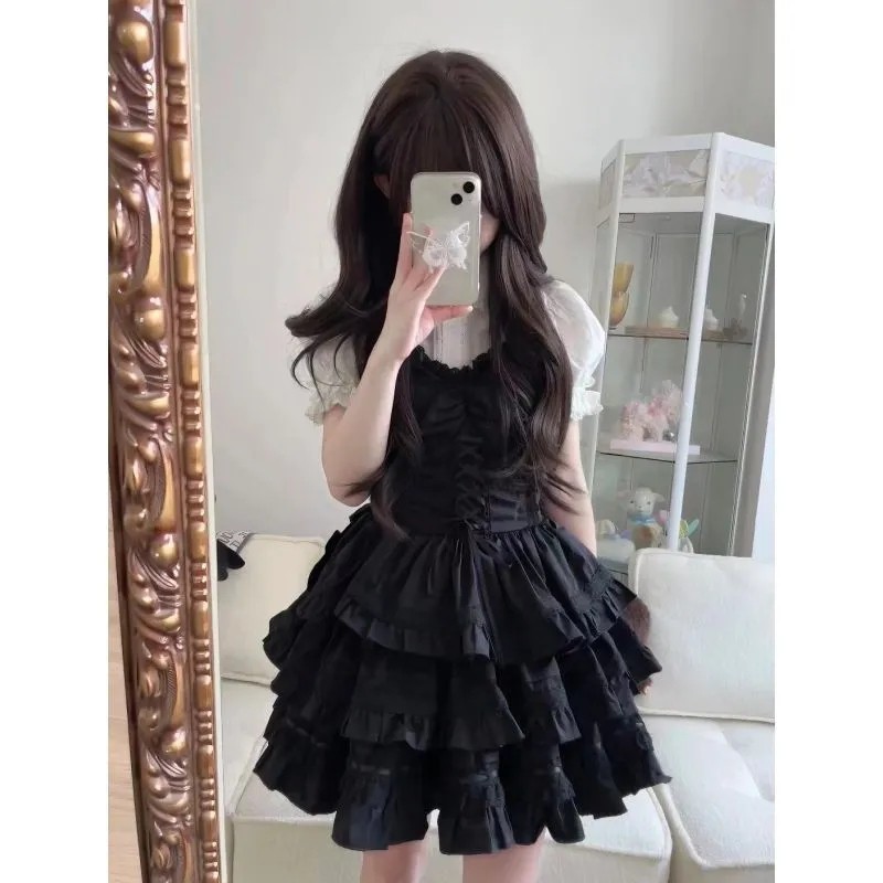 少女10-19岁初高中女大学生夏季白色衬衫+黑色吊带连衣裙甜美网红,童装/婴儿装/亲子装,连衣裙,淘宝优惠券,粉丝福利购,淘宝优惠卷