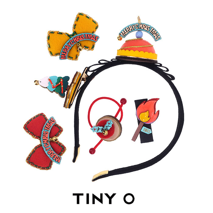 tiny o原创 圣诞儿童礼盒mini圣诞树发卡可爱麋鹿发圈发箍头饰