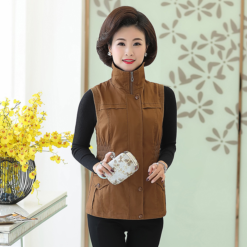 中老年人全棉薄款马夹妈妈装