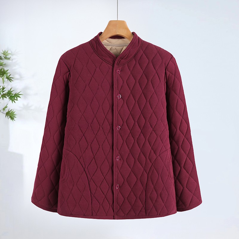 妈妈秋冬外套加厚棉服女加绒棉袄内胆中老年人宽松短款保暖上衣服