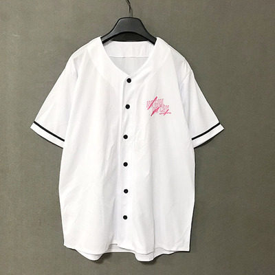 여름 신작 스포츠 BF 문자 스트리트 캐주얼 프린트 야구 유니폼 반팔 남성 및 여성 미국 루즈 가디건 티셔츠