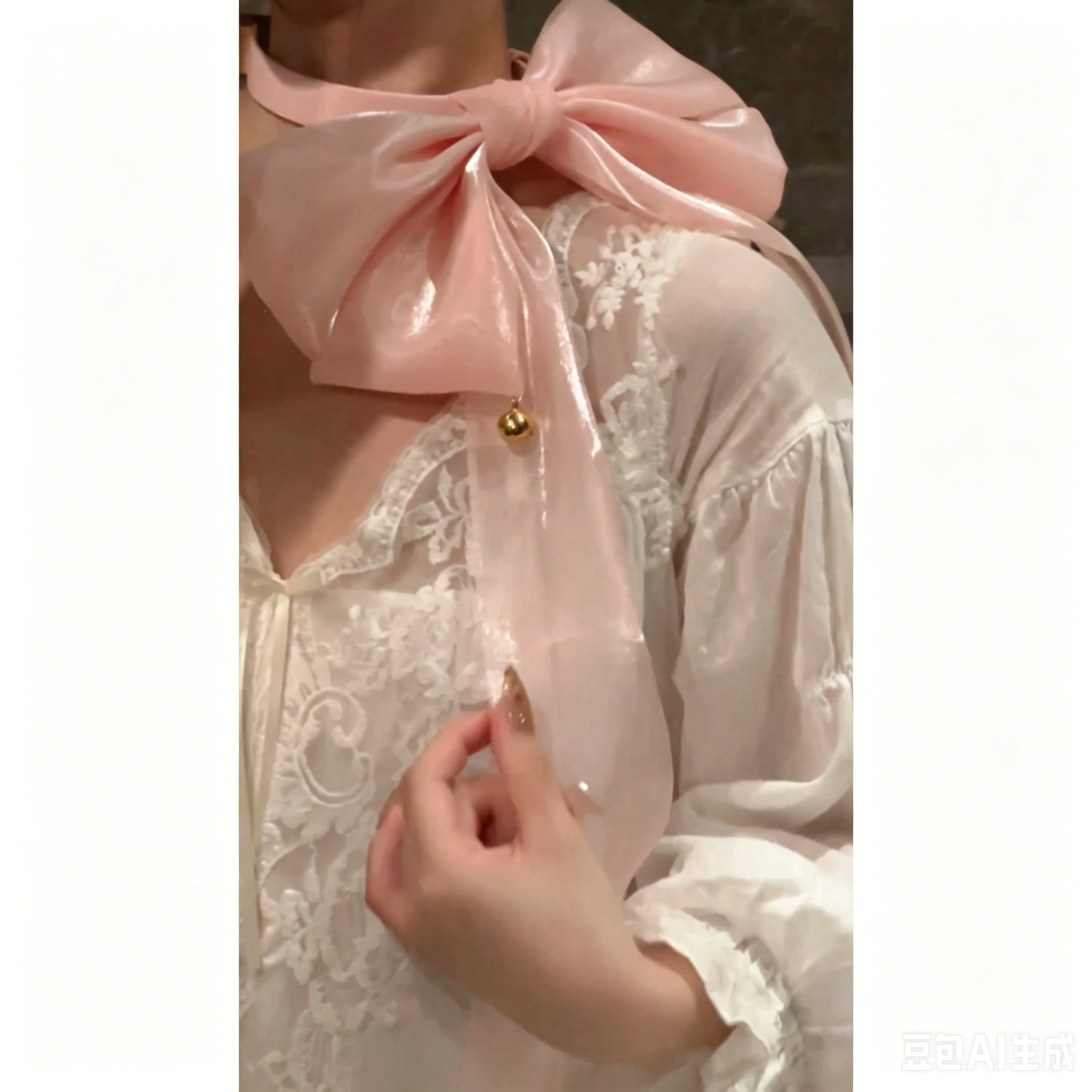 2026新款带蝴蝶结项圈项链裙子搭配配饰小红书同款锁骨链网红