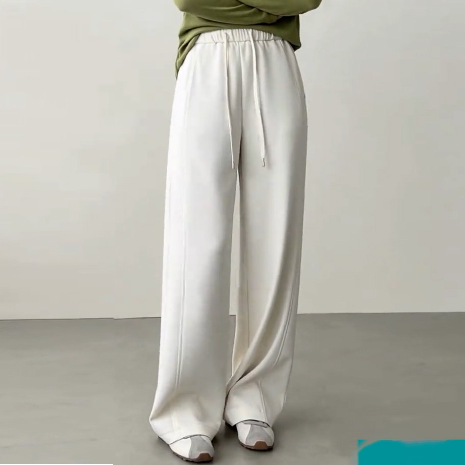 2026春季新款松紧抽绳高腰小个子休闲裤女洋气减龄舒适百搭阔腿裤,女装/女士精品,大码裤装,淘宝优惠券,粉丝福利购,淘宝优惠卷