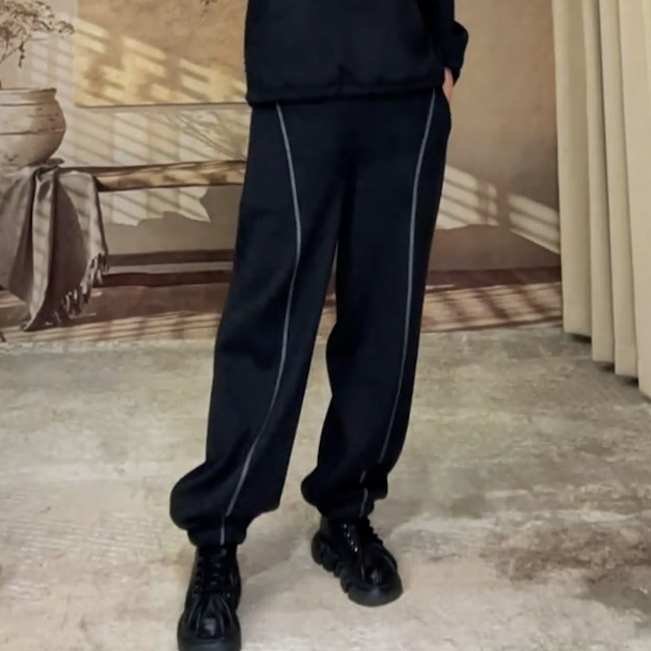 冬季女韩版气质显瘦休闲束脚裤