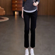 女2026春夏新款 高腰显瘦西装 裤 黑色烟管裤 百搭休闲通勤九分西裤