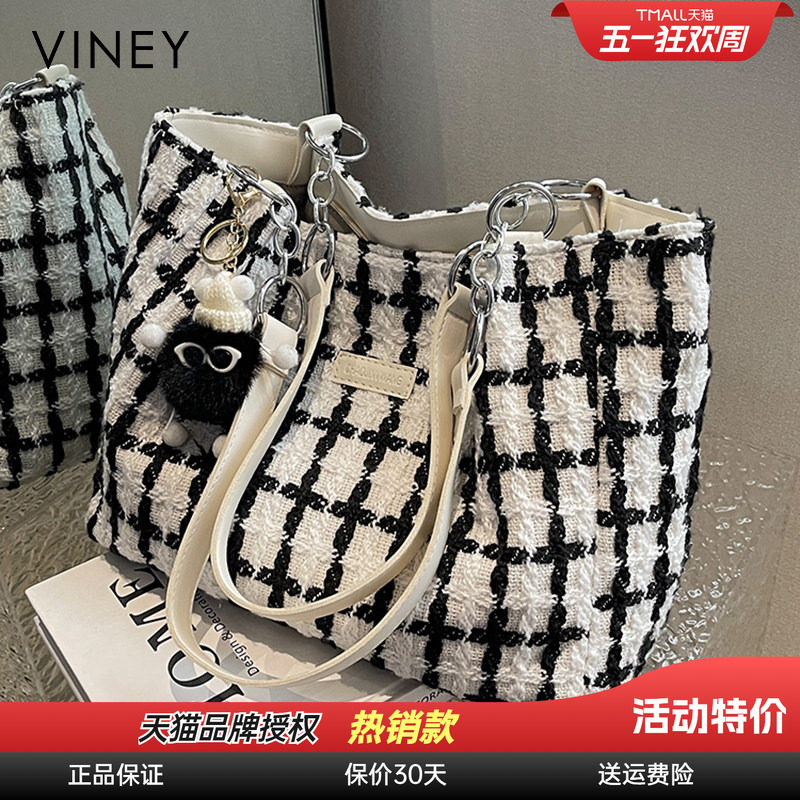 Viney托特包包女士2026新款女包帆布大容量时尚单肩百搭通勤大包