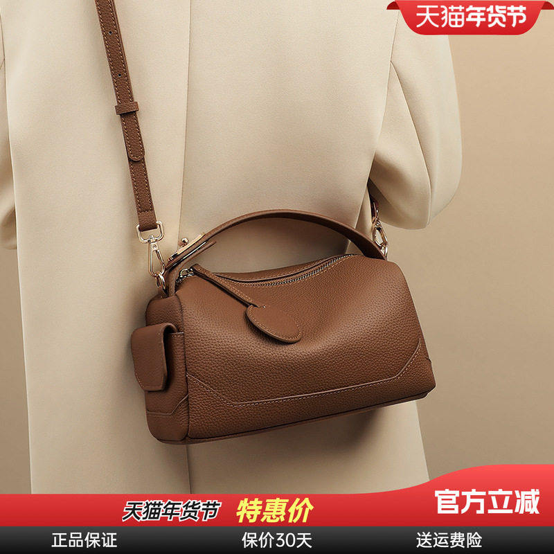 Viney包包2026新款秋冬真皮女包轻奢小众高级感枕头包手提斜挎包