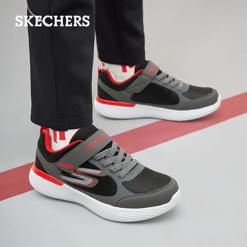 Skechers, летние детские туфли, универсальная комфортная спортивная обувь для мальчиков на липучке