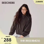 斯凯奇春季 百搭宽松外套夹克防泼水休闲运动上衣外套 流行女士时尚