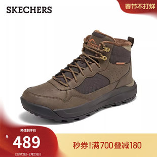 斯凯奇冬季流行男鞋雪地靴冬靴棉鞋加绒保暖登山靴工装靴马丁靴