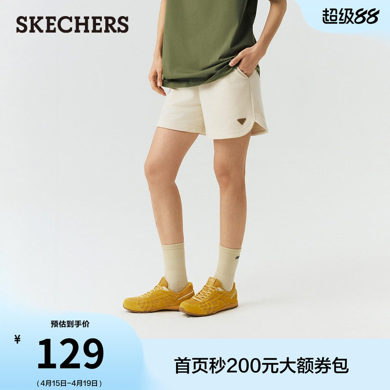 斯凯奇2026年夏季新款女子宽松短裤百搭舒适休闲裤时尚复古运动裤