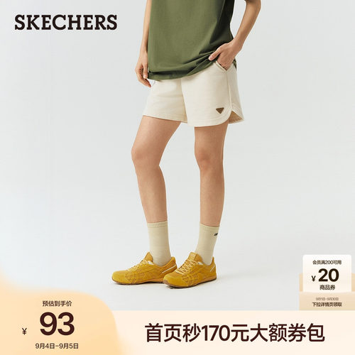 斯凯奇女夏季针织宽松舒适短裤