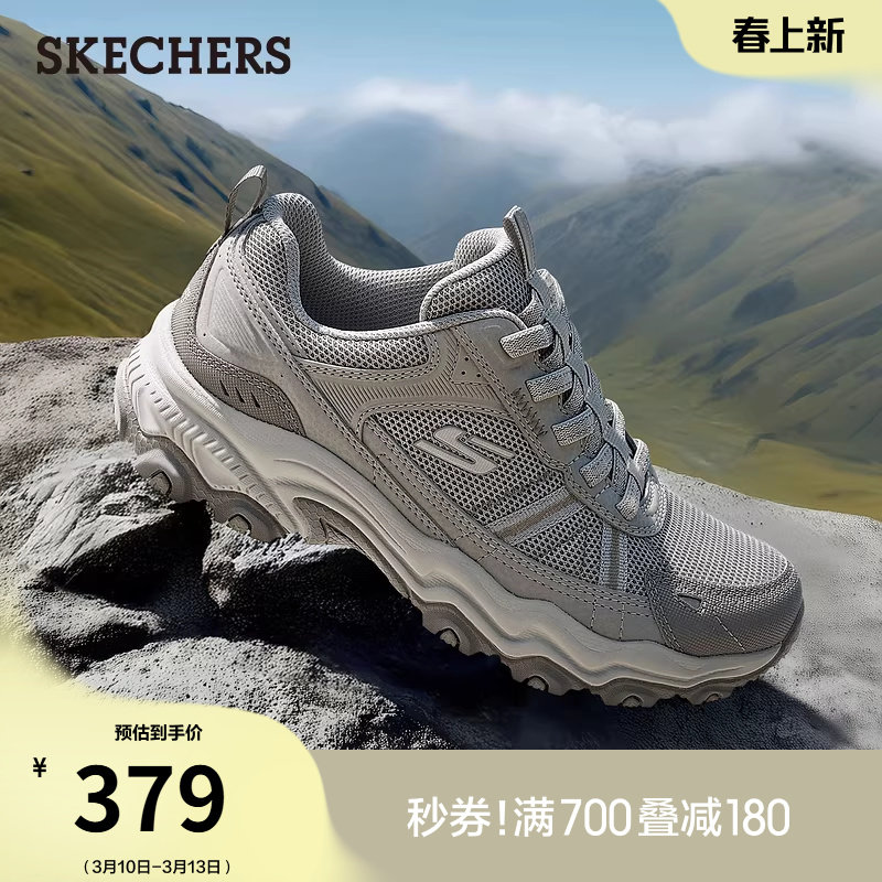 斯凯奇女士简约百搭户外休闲鞋冬季流行复古舒适耐磨绑带运动鞋