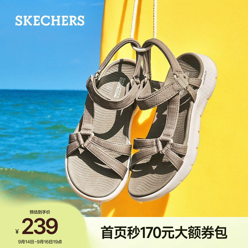 斯凯奇休闲凉鞋女夏季外穿软底鞋图片