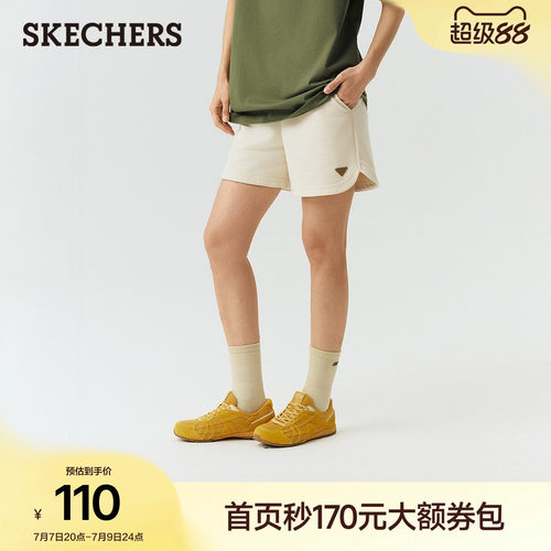 斯凯奇女夏季针织宽松舒适短裤