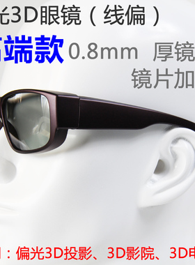高端款！酒红色 线偏光偏振3D眼镜  XP-YZ-275-3D Glasses